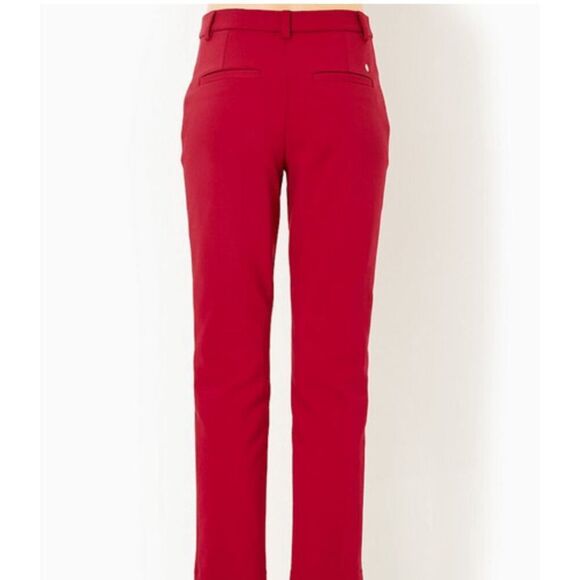 NWT Lilly Pulitzer Ana High Rise Pant Malbec Red- Size 10 - Picture 3 of 8